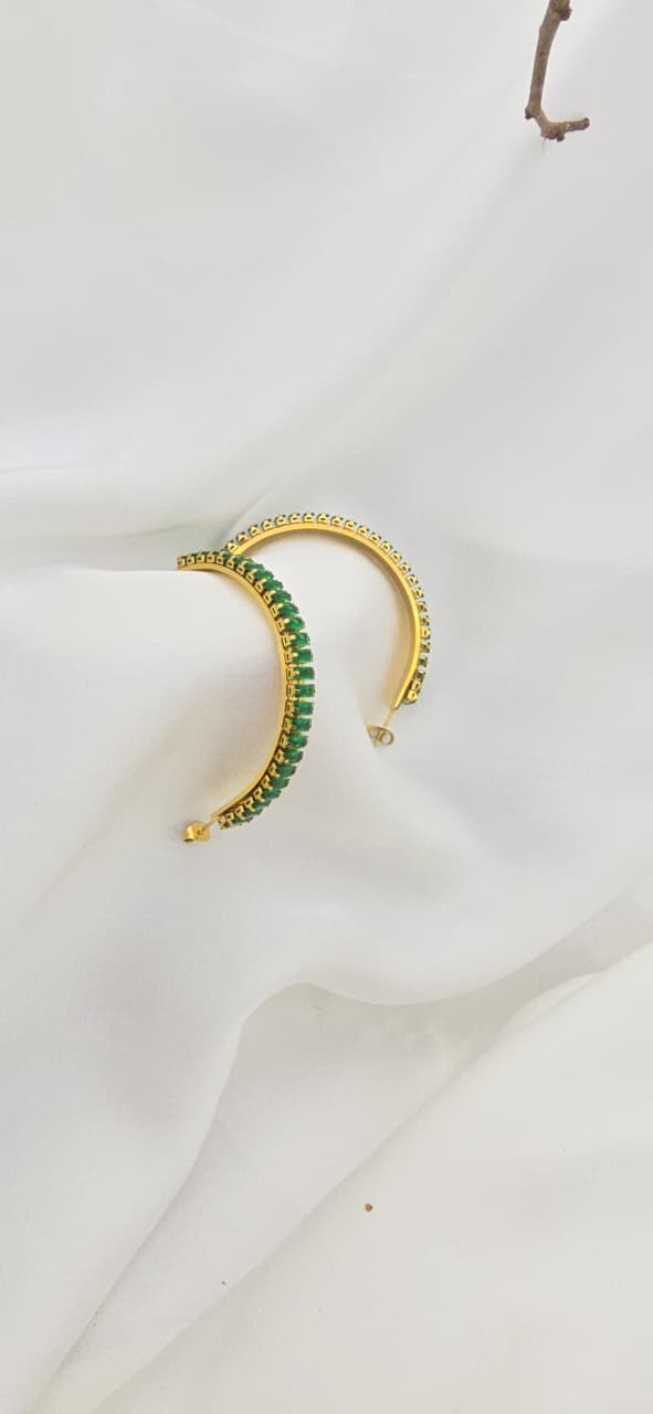 Emerald Green Earrings - alternate view